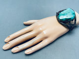 Superior Vintage Native American Navajo Royston Turquoise Sterling Silver Bracelet-Nativo Arts