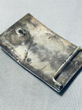Important Vintage Native American Navajo Damale Turquoise Sterling Silver Buckle-Nativo Arts