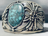 One Of The Best Vintage Native American Navajo Spiderweb Turquoise Sterling Silver Bracelet-Nativo Arts