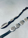 Astonishing Vintage Native American Navajo Sterling Silver Signed Concho Belt-Nativo Arts