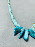 Native American Pretty Vintage Santo Domingo Turquoise Sterling Silver Necklace-Nativo Arts