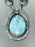 Davey Morgan Vintage Native American Navajo Turquoise Sterling Silver Necklace-Nativo Arts