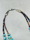 Native American Fabulous Vintage Santo Domingo Turquoise Heishi Sterling Silver Necklace-Nativo Arts