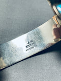 Jimmy Mason Vintage Native American Navajo Turquoise Inlay Sterling Silver Bracelet-Nativo Arts