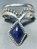 Bill Kirkham Very Rare Vintage Native American Navajo Charoite Sterling Silver Bracelet-Nativo Arts