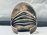 One Of The Best Ever Vintage Native American Navajo Circular Turquoise Sterling Silver Bracelet-Nativo Arts