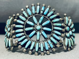 One Of The Oldest Vintage Native American Zuni Turquoise Sterling Silver Bracelet-Nativo Arts