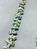 Outstanding Native American Navajo Royston Kingman Turquoise Chunks Sterling Silver Necklace-Nativo Arts