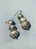 Authentic Vintage Native American Navajo Sterling Silver Earrings-Nativo Arts