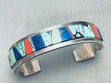 6.5 Inch Wrist Important Vintage Native American Navajo Abraham Begay Sterling Silver Bracelet-Nativo Arts