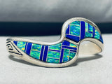 6 Inch Wrist Gorgy Vintage Native American Navajo Opal Sterling Inlay Bracelet-Nativo Arts
