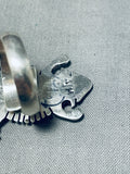 Amazing Vintage Native American Navajo Sterling Silver Southwestern Toad Ring-Nativo Arts