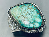 Important Best Vintage Native American Navajo Carico Lake Turquoise Sterling Silver Bracelet-Nativo Arts