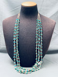 Very Old Vintage Native American Navajo Turquoise Nugget Heishi Necklace Old-Nativo Arts