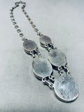 Mint Green!! Vintage Native American Zuni Turquoise Sterling Silver Necklace-Nativo Arts