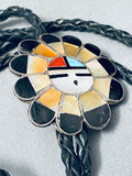 Vintage Native American Zuni Sleeping Beauty Turquoise Sterling Silver Bolo-Nativo Arts
