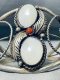 Fascinating Vintage Native American Navajo Mother Of Pearl Sterling Silver Bracelet-Nativo Arts