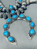 364 Gram Statement Native American Navajo Turquoise Sterling Silver Squash Blossom Necklace-Nativo Arts