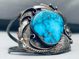 Monroe Ashley Vintage Native American Navajo Spiderwbe Turquoise Sterling Silver Bracelet-Nativo Arts
