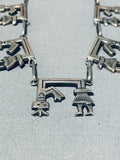Rare Vintage Native American Navajo Sterling Silver Kachina Necklace-Nativo Arts