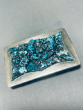 Jo Mcmillan Vintage Native American Navajo Turquoise Sterling Silver Buckle Old-Nativo Arts