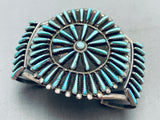 Rare Wallace Vintage Native American Zuni Turquoise Sterling Silver Bracelet-Nativo Arts