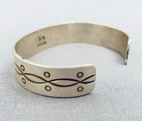 Signed Vintage Native American Hopi Sterling Silver Bracelet-Nativo Arts