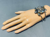 Such Detail! Vintage Southwestern Tortoise Sterling Silver Bracelet-Nativo Arts