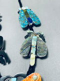 Most Unique Santo Domingo Bug Beauty Inlay Sterling Silver Necklace-Nativo Arts
