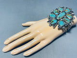 One Of Most Unique Evr Vintage Native American Navajo Royston Turquoise Sterling Silver Bracelet-Nativo Arts