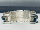 6.5' Inch Wrist Most Unique Vintage Native American Navajo Opal Sterling Silver Inlay Bracelet-Nativo Arts