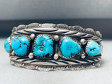 Bea Nez Vintage Native American Navajo Turquoise Sterling Silver Bracelet-Nativo Arts