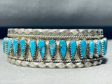 Tears Of Joy Turquoise!! Vintage Native American Navajo Sterling Silver Bracelet Cuff-Nativo Arts