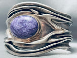 One Of The Msot Unique Vintage Charoite Sterling Silver Bracelet-Nativo Arts