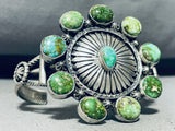 Harry Yazzie Vintage Native American Navajo Damale Turquoise Sterling Silver Bracelet-Nativo Arts