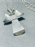 Perry Family Famous! Marvelous Vintage Native American Navajo Sterling Silver Angel Necklace-Nativo Arts