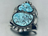 108 Grams Monster Vintage Native American Navajo Turquoise Sterling Silver Bracelet-Nativo Arts