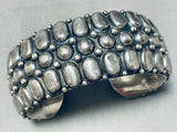 One Of The Most Unique Vintage Native American Navajo Repoussed Sterling Silver Bracelet-Nativo Arts
