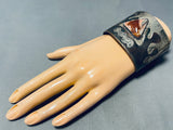 One Of The Most Unique Ever Vintage Native American Navajo Agate Sterling Silver Bracelet-Nativo Arts