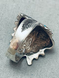 Indian Chief Vintage Handmade Sterling Silver Inlay Ring-Nativo Arts