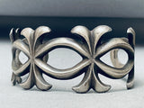 One Of The Most Detailed Vintage Native American Navajo Sterling Silver Bracelet-Nativo Arts