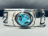 Dodson Native American Navajo Family Vintage Sterling Silver Turquoise Bracelet Cuff-Nativo Arts