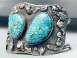 Rare Birdeye Mine!! Vintage Native American Navajo Turquoise Sterling Silver Bracelet-Nativo Arts