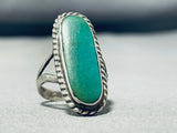 Authentic Vintage Native American Navajo Royston Turquoise Sterling Silver Ring-Nativo Arts
