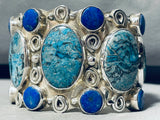 Important Tony Aguilar Sr Vintage Santomdoomingo Sterling Silver Bracelet-Nativo Arts