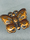Marvelous Vintage Native American Navajo Copper Butterfly Pin-Nativo Arts