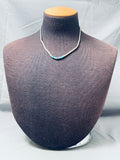 Impressive Vintage Native American Navajo Turquoise Heishi Sterling Silver Necklace-Nativo Arts