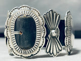 Huge Concho Belt Bracelet!!! Vintage Native American Navajo Hand Tooled Sterling Silver-Nativo Arts