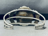 Spectacular Vintage Native American Zuni Mother Of Pearl Sterling Silver Bracelet-Nativo Arts