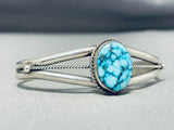 Important Vintage Native American Navajo Godber Turquoise Sterling Silver Bracelet-Nativo Arts